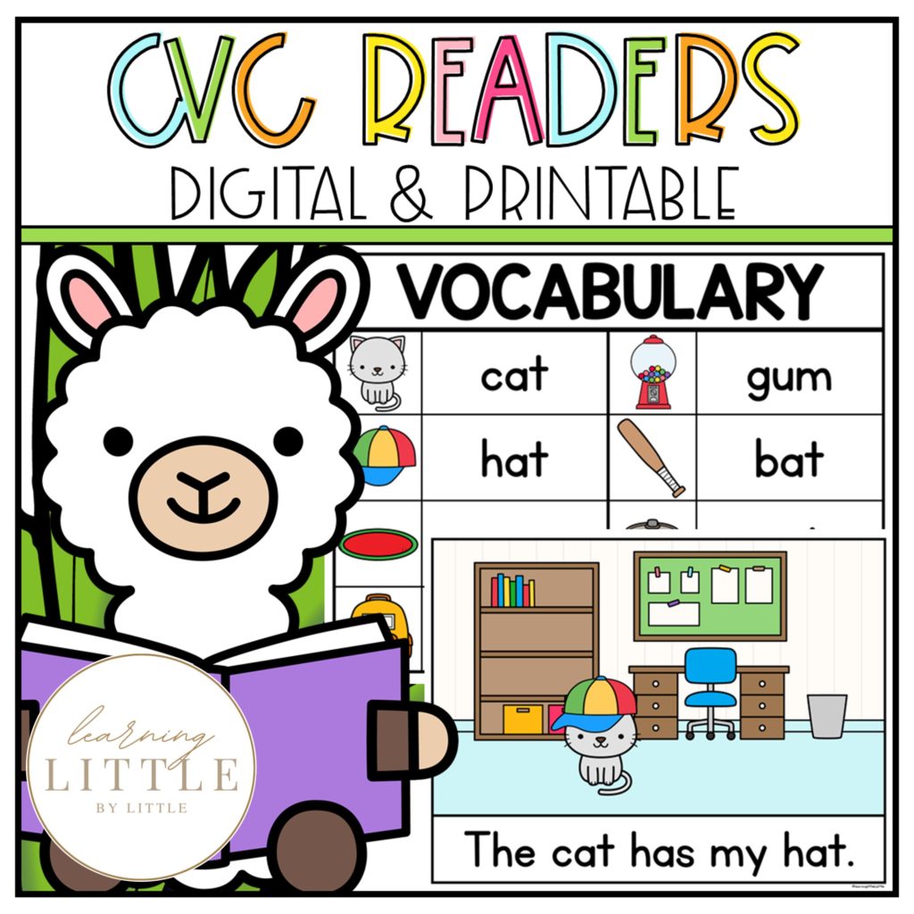 CVC Reading Passages Digital & Printable | CVC Booklets Emergent Readers